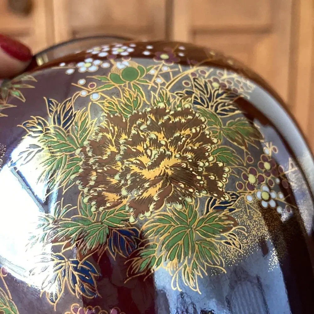 Vintage Handpainted Porcelain Ginger Jar Made in Japan